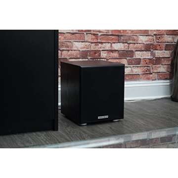 Rockville Rock Shaker 6.5", 200W Powered Subwoofer for Home Theater, Black, Solid MDF Enclosure, RCA Inputs/Outputs, Variable Crossover - Perfect for Movies, Studio, and Home Audio