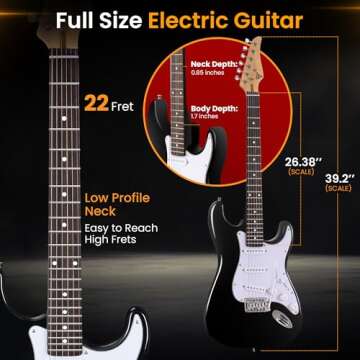 Pyle  Electric Guitar Kit with Amplifier and Accessories