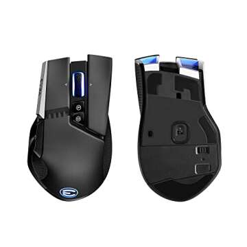 EVGA X20 Wireless Gaming Mouse, Wireless, Black, Customizable, 16,000 DPI, 5 Profiles, 10 Buttons, Ergonomic 903-T1-20BK-KR