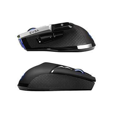 EVGA X20 Wireless Gaming Mouse, Wireless, Black, Customizable, 16,000 DPI, 5 Profiles, 10 Buttons, Ergonomic 903-T1-20BK-KR