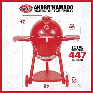 Char-Griller® AKORN® Kamado Grill with Cast Iron Grates