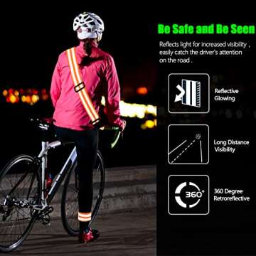 Reflective Sash & Bands for Safe Running - 2 Pcs