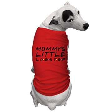 Mommy's Little Lobster - Sitcom TV Show Parody Best Friends Dog Shirt (Red, Large)