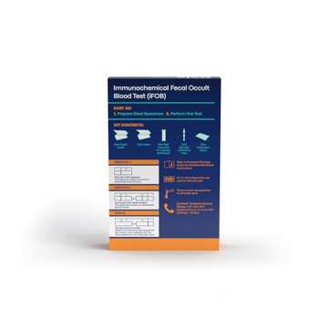 Reese's ColoTest Immunochemical Fecal Occult Blood Test (iFOB) FIT Test for Colorectal Cancer Screening 1ct