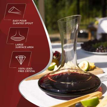 Le Chateau Red Wine Decanter - Crystal Glass Aerator