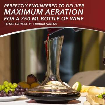 Le Chateau Red Wine Decanter - Crystal Glass Aerator