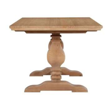 Powell Furniture Linon Larson Wood Dining Table in Rustic Honey Brown