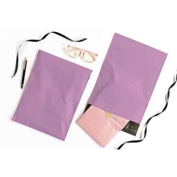 Package Mint Poly Mailers 10x13 Inch 100 Pack, Shipping Bags for Clothing, Plastic Mailing Bags for Small Business Self Seal, Non-Padded Waterproof Packaging Envelope for T Shirt, Pink