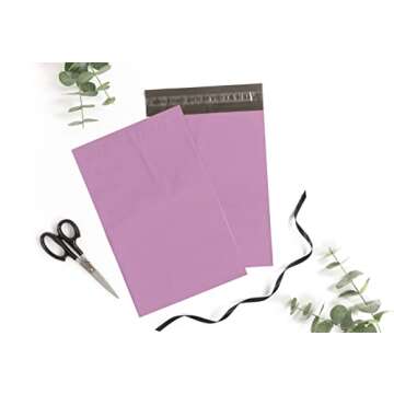 Package Mint Poly Mailers 10x13 Inch 100 Pack, Shipping Bags for Clothing, Plastic Mailing Bags for Small Business Self Seal, Non-Padded Waterproof Packaging Envelope for T Shirt, Pink