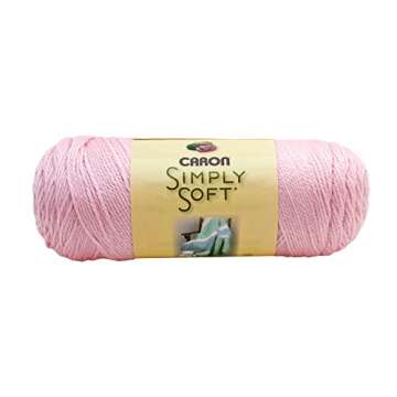 Caron Simply Soft Soft Pink Yarn - 3 Pack of 170g/6oz - Acrylic - 4 Medium (Worsted) - 315 Yards - Knitting/Crochet