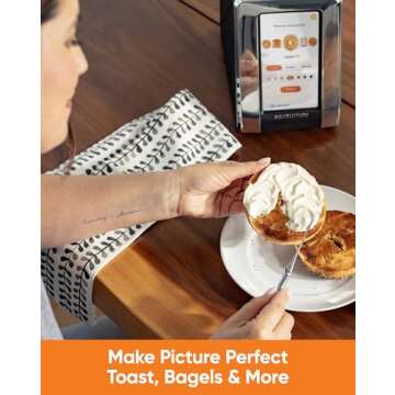 Revolution R180 Connect Plus 2-Slice Toaster, Toastie Press & Warming Rack Bundle – Smart Touchscreen, Patented InstaGLO 2.0 Technology, Digital Picture Frame – Toast Bread, Bagels, Waffles, Tortillas