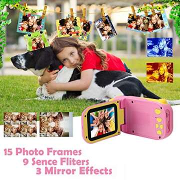 Kids Video Camera Camcorder for Girls Gift, 1080P FHD Digital Kids Camera Camcorder Children Camera DV with 32GB SD Card & 2.4" Screen for Age 3-8