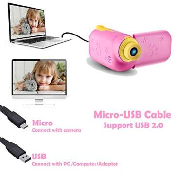 Kids Video Camera Camcorder for Girls Gift, 1080P FHD Digital Kids Camera Camcorder Children Camera DV with 32GB SD Card & 2.4" Screen for Age 3-8