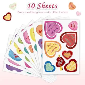 AKEROCK Valentines Day Window Clings, Colorful Heart Shaped Reusable Static Window Stickers for Valentines Day Decor, Valentines Decorations for The Home, Bathroom, Office