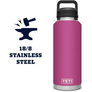 YETI 46oz Bottle, Stainless Steel