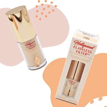 Charlotte Tilbury Mini Hollywood Flawless Filter, Travel Size, 2 Fair - Customizable Face Liquid Makeup Booster, Tinted Primer, Foundation, Highlighter, Moisturizer