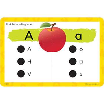 Educational Insights Hot Dots Jr. The Alphabet Flash Card Set, Homeschool Learning Workbooks, 72 Preschool & Kindergarten Readiness Activities, Ages 3+