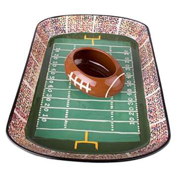 Football Stadium Chip And Dip Sports Serving Set