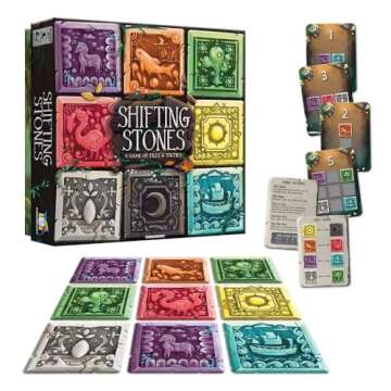 Gamewright - Shifting Stones – A Visual, Decision-Making Family Strategy Game of Tiles, Cards, and Tactics, 8 years +