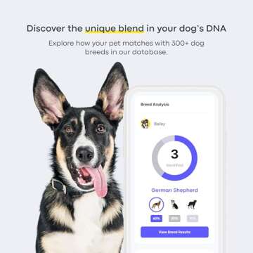 Basepaws Dog DNA Testing Kit - 300+ Breeds, 280+ Health Risks, and 30+ Traits - Comprehensive Mixed Breed Identification, Pet DNA Test kit, Canine Genetic Ancestry and Heritage