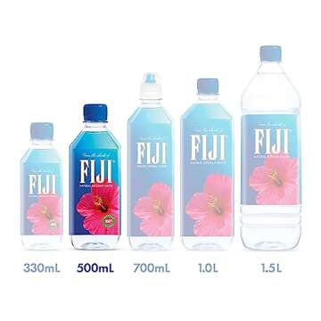 FIJI Natural Artesian Bottled Water 500mL / 16.9 Fl Ounce (Pack of 24) - 100% Natural Electrolytes