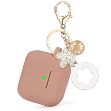 Case for Apple Airpods 4 - VISOOM Airpods 4 Cases 2024 Cover Women Anti-Drop Silicone iPods 4 Earbuds Wireless Accessorie Charging Cases Girl Bling Keychain for Airpod iPods 4th Generation