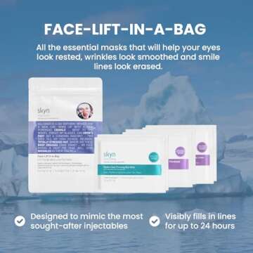 skyn ICELAND Face-Lift in-a-Bag: Essential Masks for Eyes, Forehead & Smile Lines