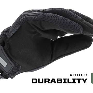 Mechanix Wear: The Original Covert Tactical Work Gloves with Secure Fit, Flexible Grip for Multi-Purpose Use, Durable Touchscreen Safety Gloves for Men (Black, Large)