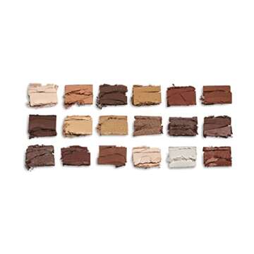 I Heart Revolution I Love Chocolate Eyeshadow Palette, Chocolate S'Mores, Shimmer, Glitter & Matte Shades, 18 Intense Pigmented Shades, Cruelty-Free, 0.45 Oz