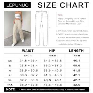 Lepunuo Cargo Pants for Women High Waisted Casual Pants Baggy Stretchy Wide Leg Y2K Streetwear with 6 Pockets Apricot