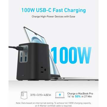 Anker 100W USB C Power Strip with Surge Protection