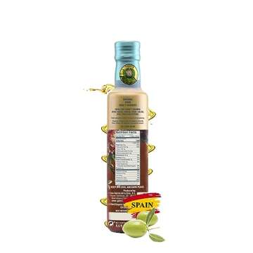 Garcia de la Cruz Early Harvest Organic Extra Virgin Olive Oil - Award-Winning from Toledo Spain - Glass 8.5 fl. oz. (250 ml)