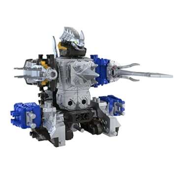 Power Rangers Dino Fury Blue Tricera Blade and Black Stego Spike Zord Toys for Kids Ages 4 and Up Zord Link Mix-and-Match Custom Build System