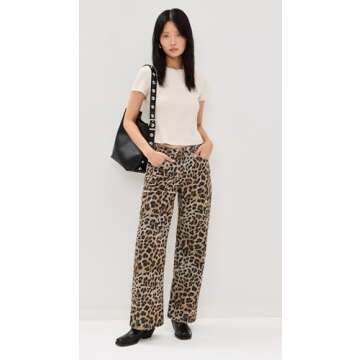 Ragged Priest Women's Leopard Wash Release Jeans