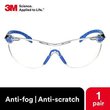 3M Solus 1000 Safety Glasses - Anti-Fog & Low Profile