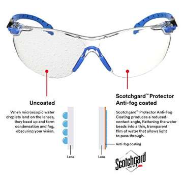 3M Solus 1000 Safety Glasses - Anti-Fog & Low Profile