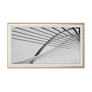 Frame My TV Deco TV Frames Alloy Scoop - Pale Gold Bezel Compatible ONLY with Samsung The Frame TV (65", Fits 2021-2025 Frame TV)