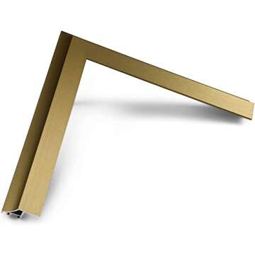 Frame My TV Deco TV Frames Alloy Scoop - Pale Gold Bezel Compatible ONLY with Samsung The Frame TV (65", Fits 2021-2025 Frame TV)