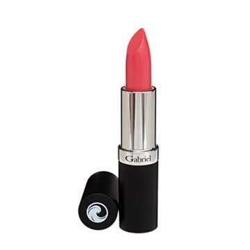 Gabriel Cosmetics Lipstick (Sheer Rose), 0.13 oz, Natural, Paraben Free, Vegan, Gluten-free,Cruelty-free, Non GMO, High performance and long lasting, Infused with Jojoba Seed Oil and Aloe