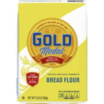 Gold Medal Premium Quality Unbleached Bread Flour, 5 lb.