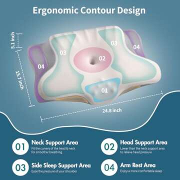 Comfortable Cervical Neck Pillow for Pain Relief