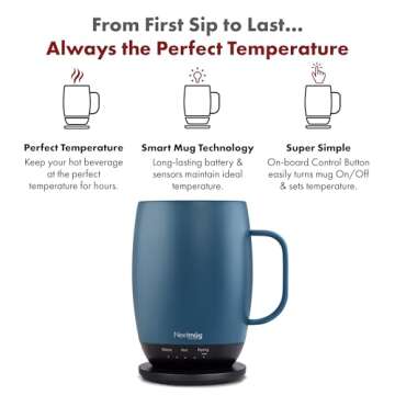 Nextmug Plus - Temperature-Controlled Self-Heating Coffee Mug 18 oz