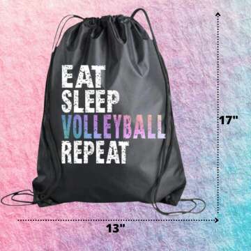 Girls Volleyball Drawstring Bag