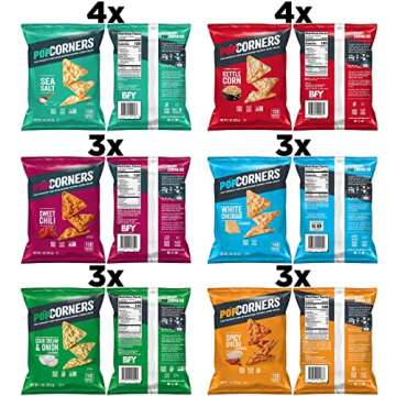 PopCorners Popped Corn Snacks, Sampler Pack, 1 Ounce (Pack of 20) (Packaging May Vary)