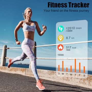 Smart Watch, 1.96" Fitness Tracker Running Watch