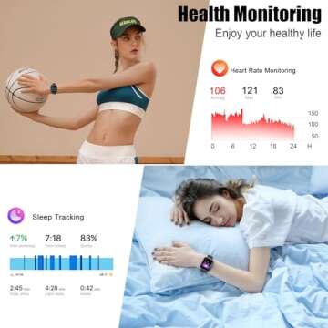 Smart Watch, 1.96" Fitness Tracker Running Watch