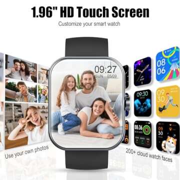 Smart Watch, 1.96" Fitness Tracker Running Watch