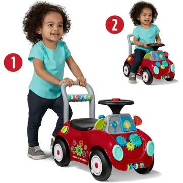 Radio Flyer Busy Buggy - Toddler Ride On Toy for Ages 1-3