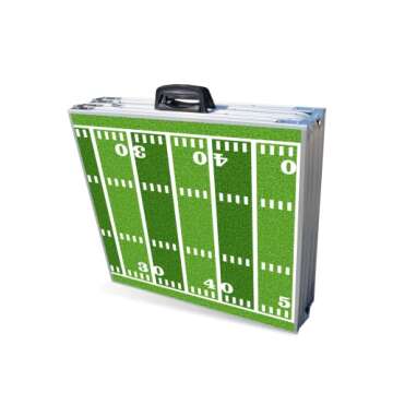 PARTYPONG 8-Foot Folding Beer Pong Table - Football Field Edition (Base Model)