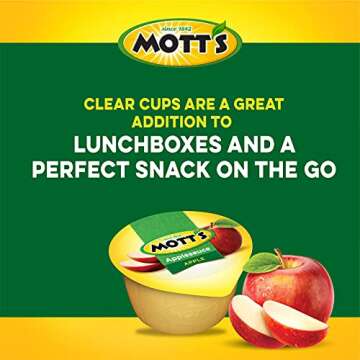 Mott's Applesauce, 4 Oz Cups, 18 Count, No Artificial Flavors, Good Source Of Vitamin C, Nutritious Option For The Whole Family